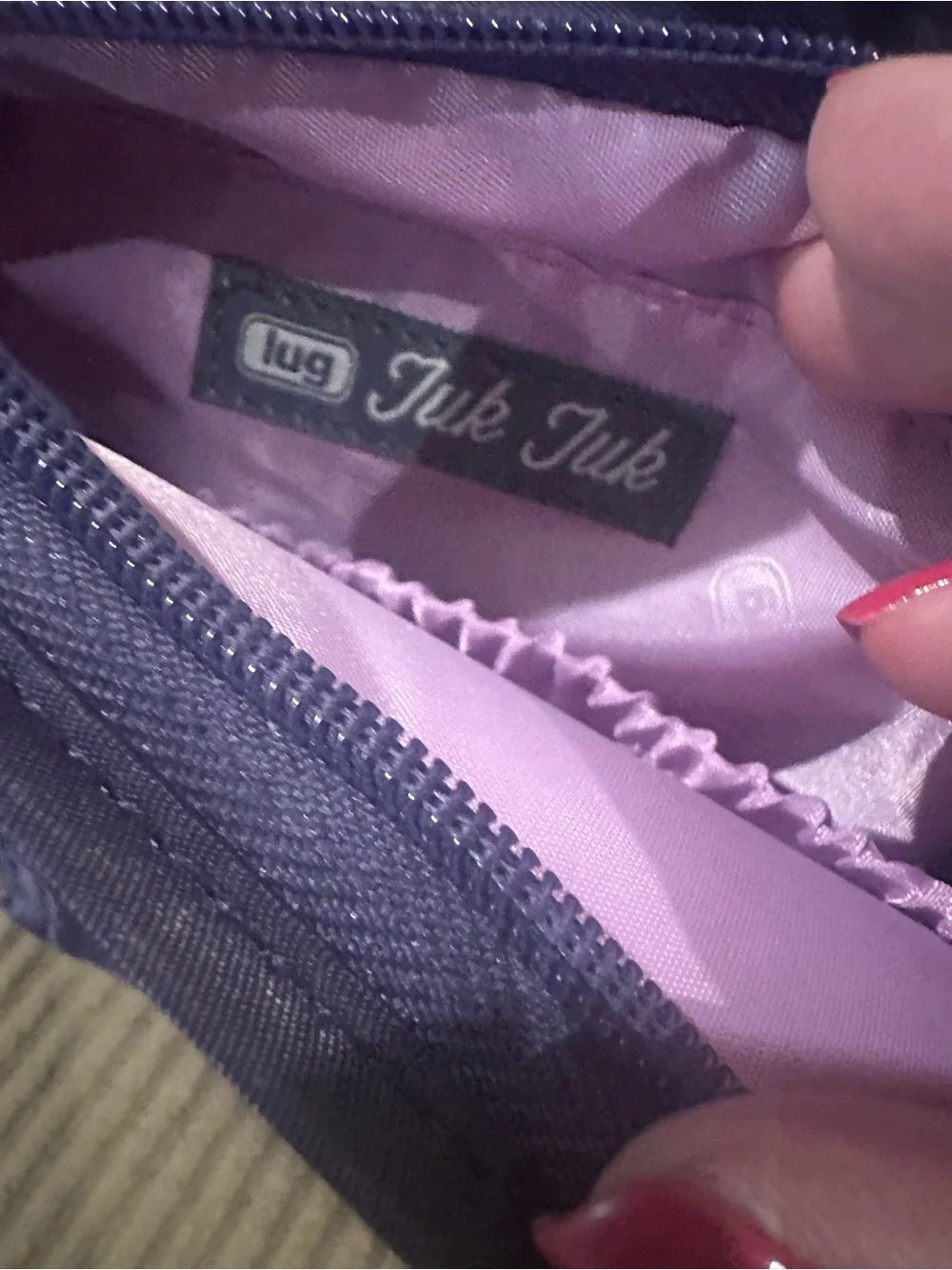 LUG Tuk Tuk Purple Quilted Baby Bag with Multiple Exterior Pockets